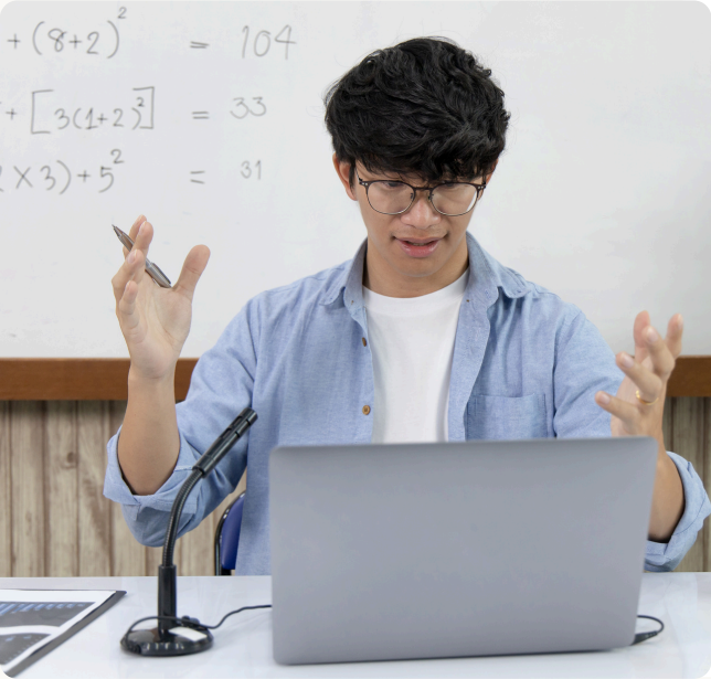 Student learning online